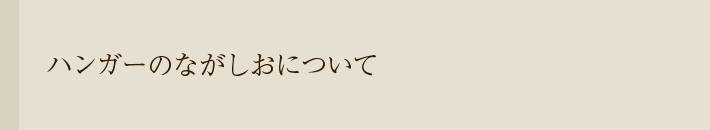 ハンガーのながしおについて
