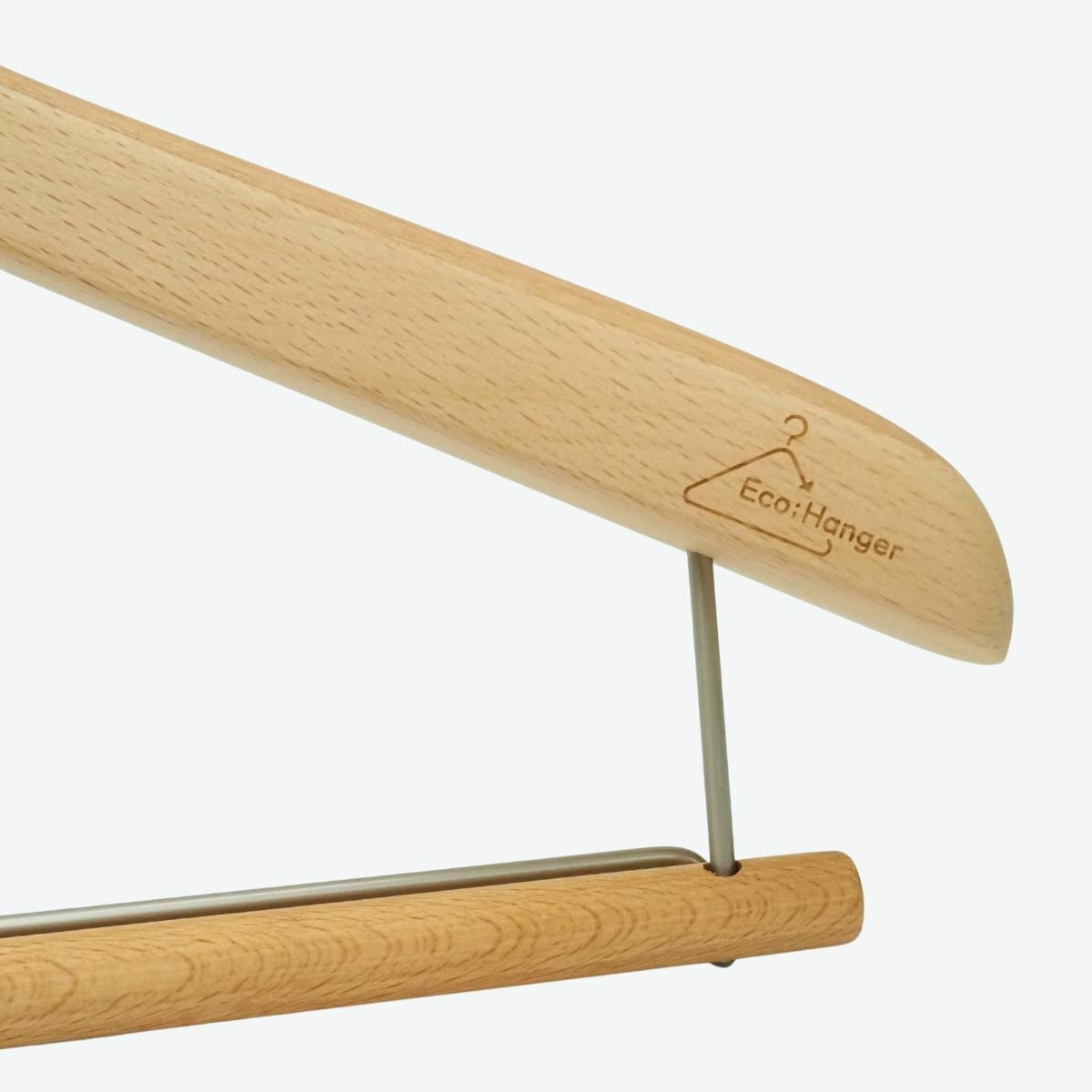 木製合わせ木ハンガー バー付き 42cm | THE HANGER｜（旧）ハンガーの