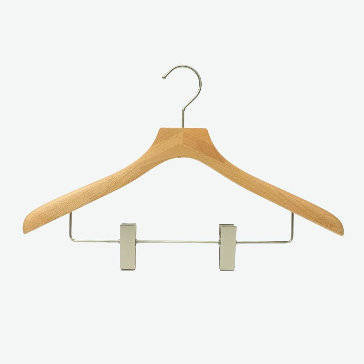 木製合わせ木ハンガー クリップ付き 42cm | ハンガー通販専門店