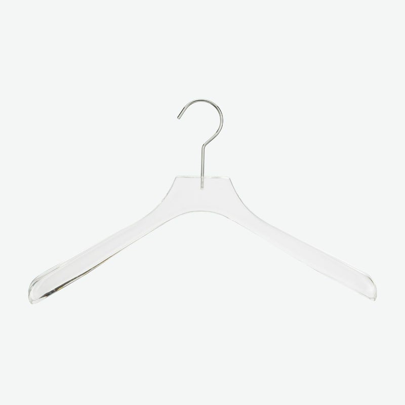 アクリルハンガー　メンズジャケットハンガー　透明 ACH-01　W420cm T4cm