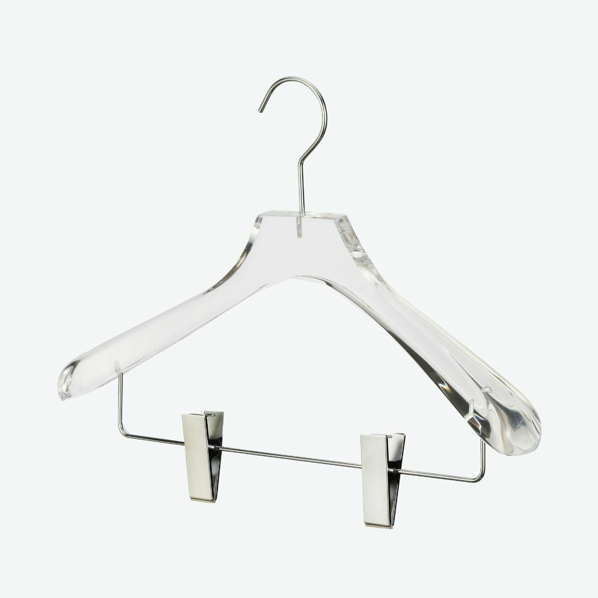 アクリル　レディーススーツハンガー クリップ付き　透明 ACH-04 Acrylic