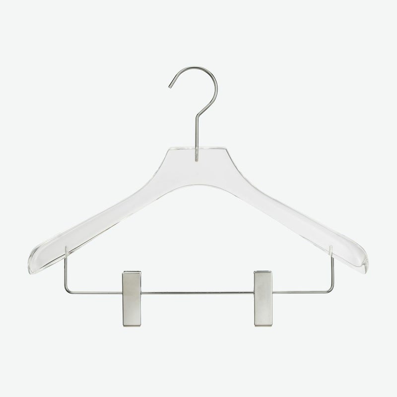 アクリル　レディーススーツハンガー クリップ付き　透明 ACH-04 Acrylic
