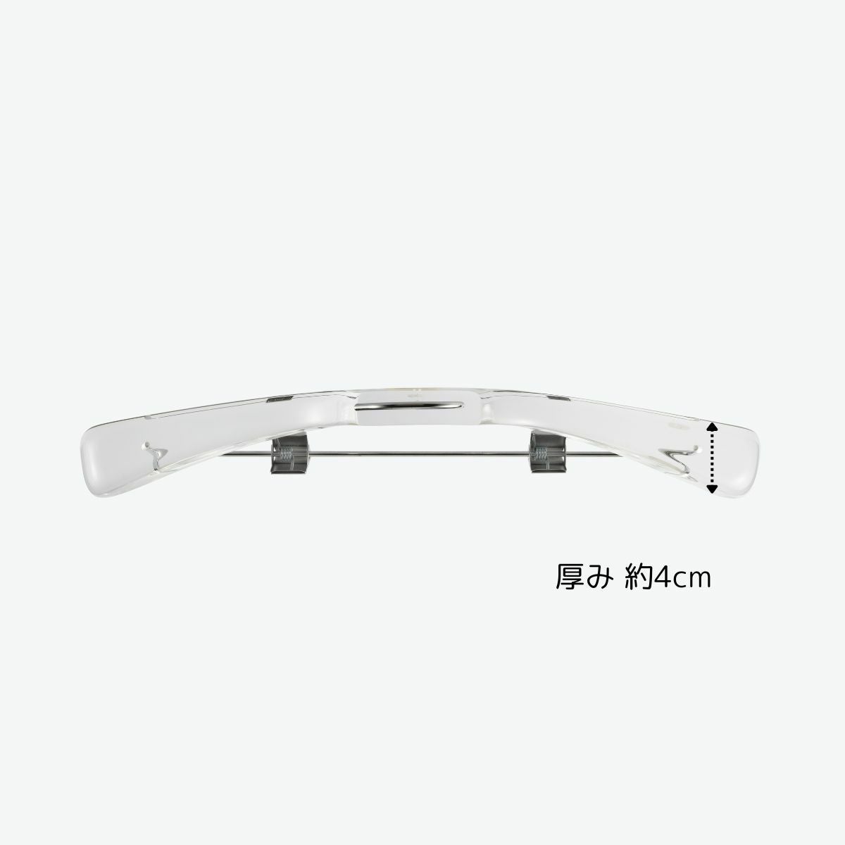 アクリルハンガー 38cm クリップ付き | ハンガー通販専門店｜ハンガー