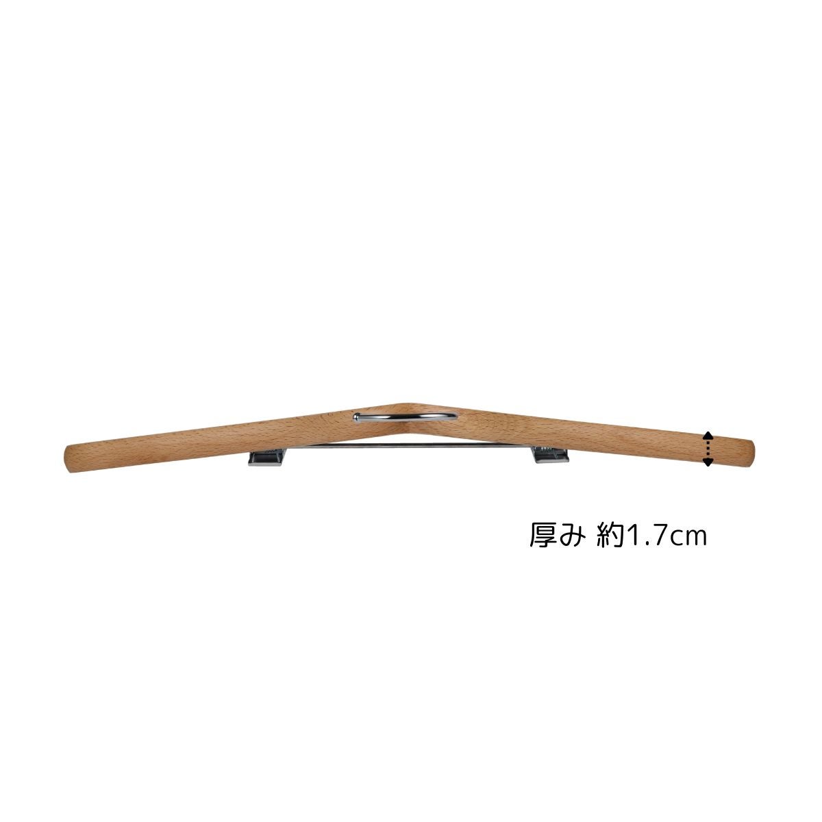 単品販売】ベーシックハンガー ナチュラル 42cmバー or クリップ 肩厚