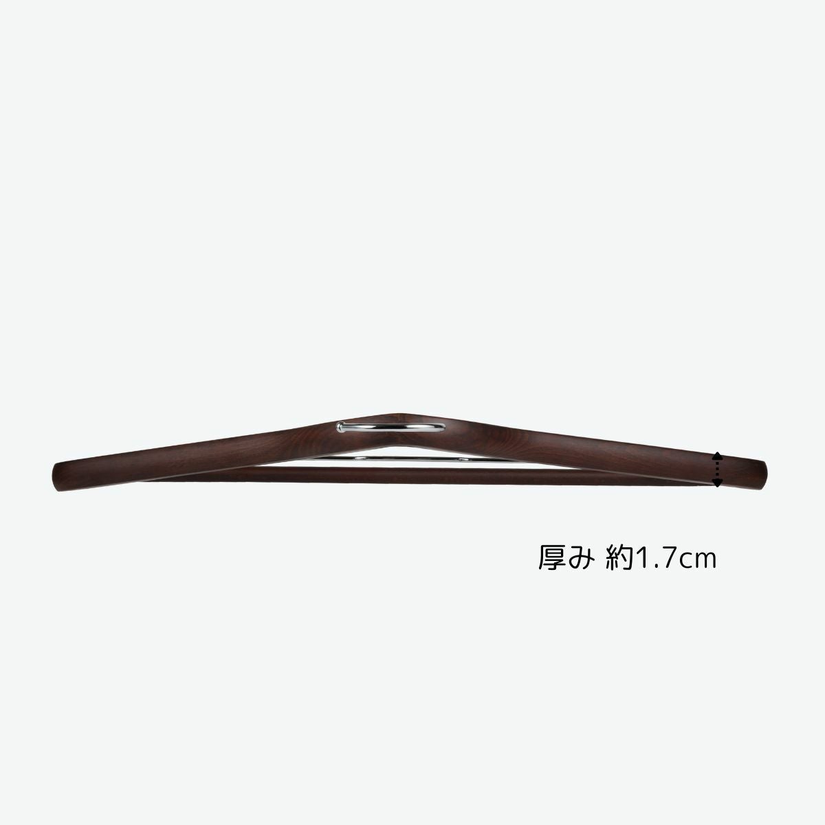 ベーシックハンガー スライドバー ブラウン W42cm T1.7cm | ハンガー